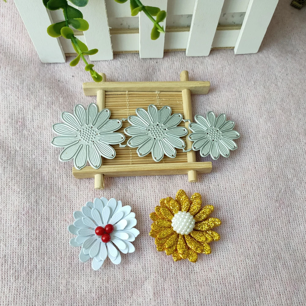 

New Chrysanthemums Flowers Cutting Dies Stencils for DIY Scrapbooking photo album Decorative Embossing DIY Paper Cards