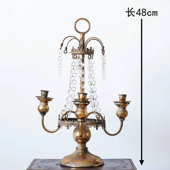 

Metal Brass Candle Holder Stand Retro Luxury Vintage Candle Holder Nordic Moroccan Romantic Candelieri Candlestick JJ60ZT