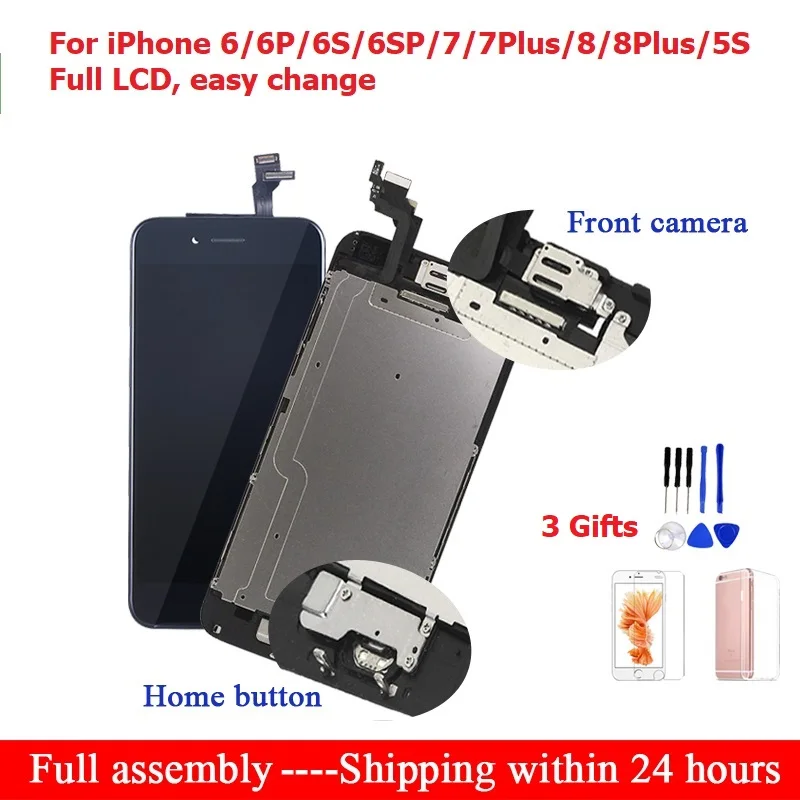 Сменный сенсорный ЖК экран для iPhone 6 6S 7 8 Plus 6S|Экраны мобильных телефонов| |