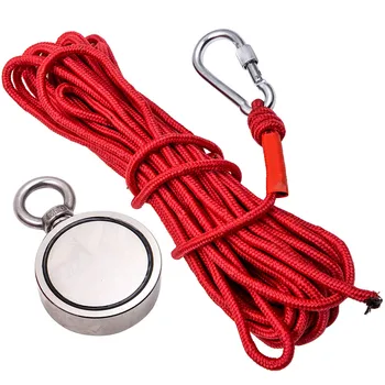 

500KG Double Side Magnet Detector Neodymium Metal Sea Fishing Hunting +10M Rope