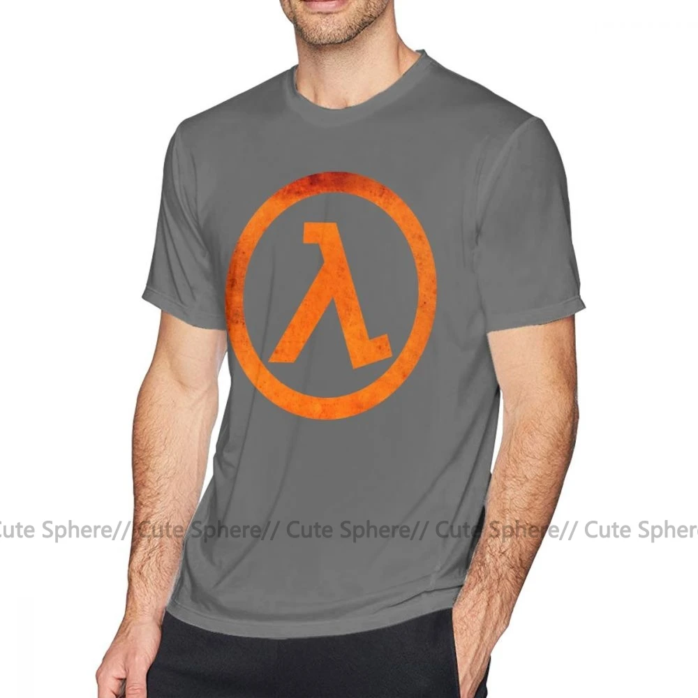 Футболка Half Life GEEK Half Life, футболка с логотипом ржавчины, Мужская футболка 6xl, 100 хлопок, забавная Повседневная футболка с короткими рукавами и принтом - Цвет: Dark Grey