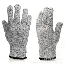 Перчатки с защитой от порезов, серые, черные, с защитой от порезов, уровень 5, защитные рабочие перчатки, устойчивые к порезу перчатки
