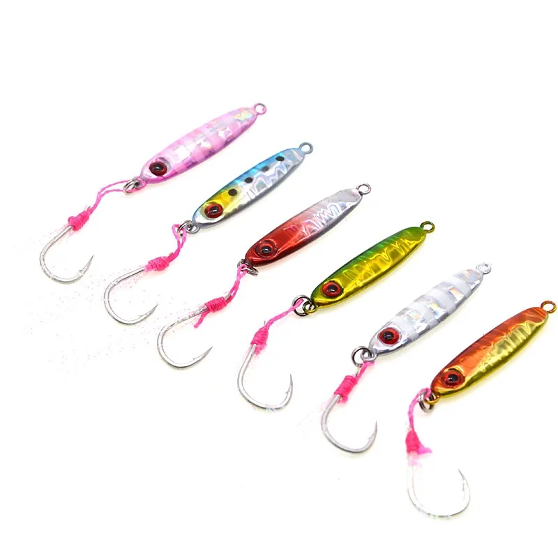 Small Jig Fishing Lure Shore Cast Mini Jigbait Mackerel Single Hook Artificial Lures Hard Bait 1 Piece Sale – Detail 1