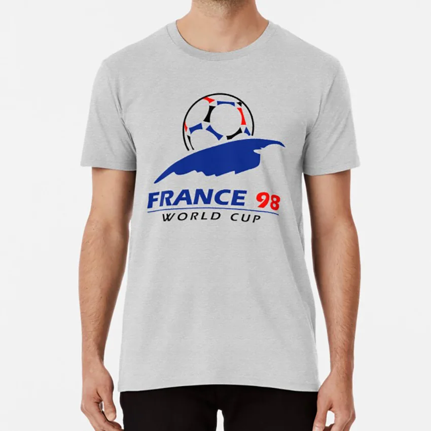 dutje getuigenis operator Frankrijk 98 Logo T shirt Frankrijk 98 Grafische Retro Franse Voetbal Logo  90S Voetbal|T-shirts| - AliExpress