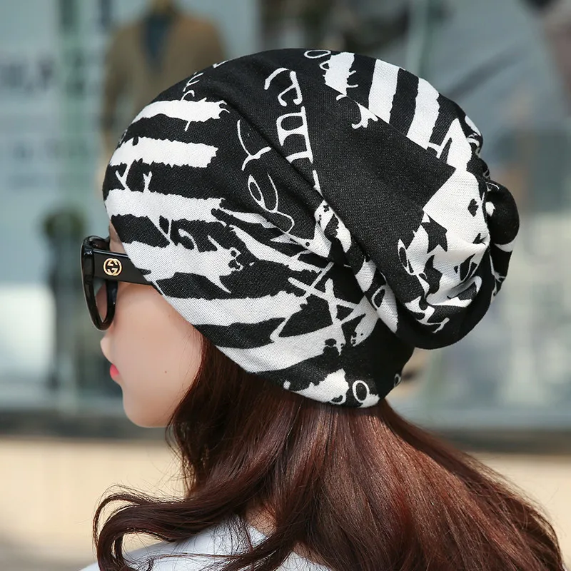 

Multifunction Women's Knitted Pinstripe Black Casual Hat Beanie Cap Winter Autumn Shoes Caps Cotton Fashion Bonnets Outdoor Hat