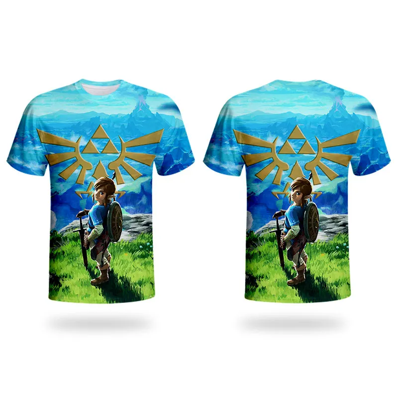 Футболка с 3D изображением игры nintendo facia Zelda, одежда для мальчиков, WHOSONG, наряд для родителей и ребенка, уличная одежда для мужчин - Цвет: T00910