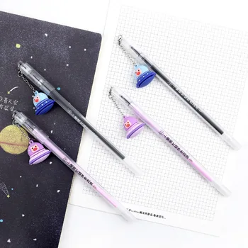 

20PCS Students Zao Xing Bi Needle Type 0.5mm Jing Lan Friction Black Gel Pens Kawaii School Supplies Stationery