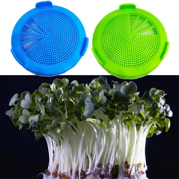 

4pcs Sprouting Lid Food Grade Mesh Sprout Cover Kit Seed Growing Germination Vegetable Silicone Sealing Ring Lid for Mason Jar