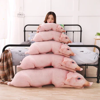 

Simulated Pig Short plush Pillow Animals Stuffed Sleeping Pillows Kids Adults Pets Bolster Sofa Chair Decor Bedding/Friend Gift