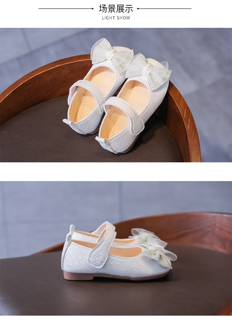 children's sandals White Pink Bowknot Princess Shoes Kids Fashion Girls Shoes For Wedding Party Girl's Single Shoes Comfortable Chaussure Fille Sandal for girl