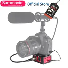 Saramonic SR-AX101 2-х канальный аудио смеситель адаптер микрофона с XLR Сделано в Китае и 3,5 мм Интерфейс для цифровой зеркальной камеры Canon Nikon Panasonic DSLR камера видеокамера