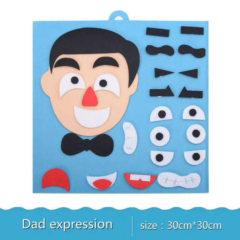 1 Set 3D Parents And Kids Five Sense Organs DIY Assembling Puzzles Jigsaw Children Recognition Training Educational Toys 8