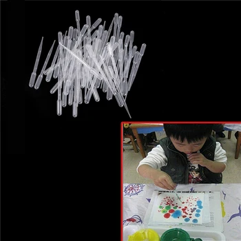 

100PCS/set 3ML Transparent Pipettes Disposable Safe Plastic Eye Dropper Transfer Graduated Pipettes For Lab Experiment Supplies