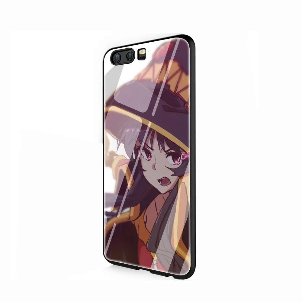 EWAU японский аниме Konosuba Megumin стеклянный чехол для телефона huawei P20 30 P Smart Mate20 pro Lite Honor9 10 Lite