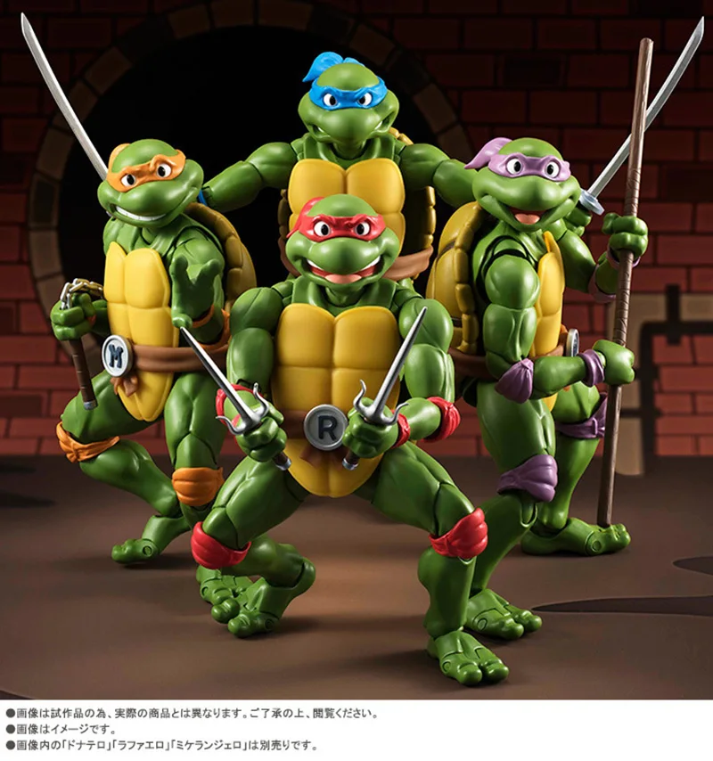 Teenage Mutant Ninja Turtles Action Figure Movable Raphael Da Vinci Michelangelo Donatello TMNT Model Toys | Игрушки и хобби