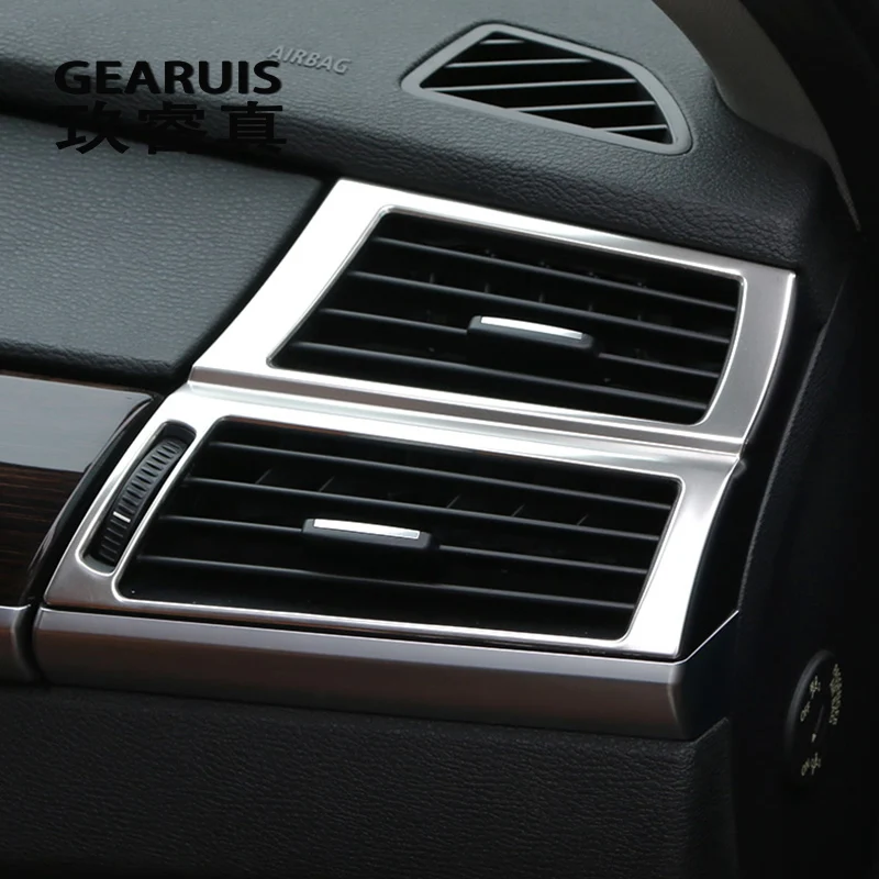 Автомобильный Стайлинг кнопки интерьера Панель рамка украшения крышки отделка наклейки для BMW x5 x6 e70 e71 Нержавеющая сталь Авто аксессуары