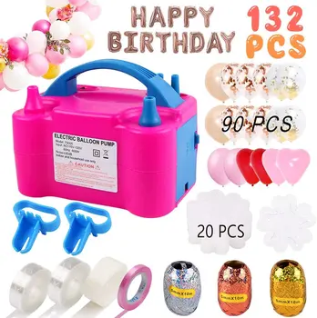 Buy Electric Balloon Blower 110V 600W Portable Dual Nozzles Electric Balloon Air Pump Electric Balloon Inflator