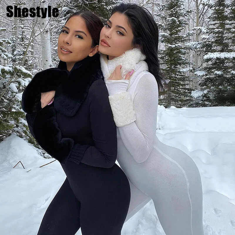 Однотонный облегающий сексуальный комбинезон Shestyle для фитнеса женский весенний