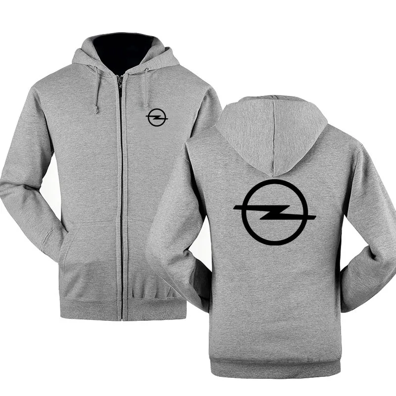 

2021 Spring & Autumn Opel logo zipper Hoodies Outerwear male Casual coat Brand zipper Hoodies &Sweatshirts