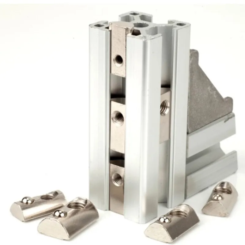 High-Quality T Spring Nuts for Aluminum Profiles - M3 to M6 (Pack of 10/20/50/100)