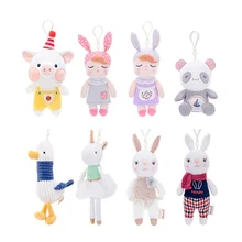 Jouets en peluche pour enfants, animaux doux, pour bébés garçons et filles, Kawaii, Mini lapin, ange, pendentif, porte clés, cadeau