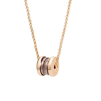 

2020 New Fashion High Quality Bulgarian B.zero1 Rose Gold Color Spring Necklace Roman Numeral Jewelry, Birthday Gift for Lady
