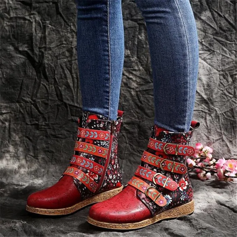Large size high heel riding boots women 2020 new embroidered women's boots flat bottom fashion knight boots women's shoes