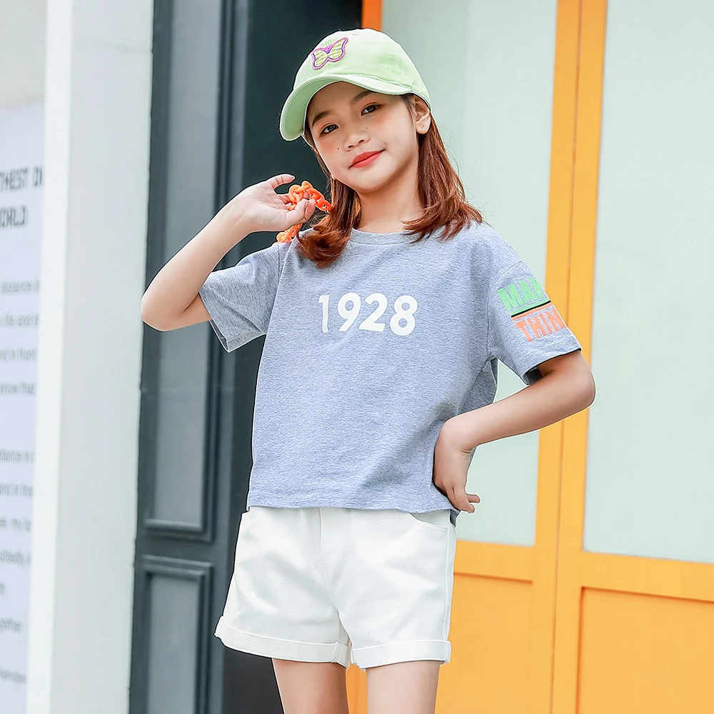 Teenage Girls Set 21 New Summer Short Sleeved T Shirt Shorts Pants 2 Pcs Letter Casual Childrens Clothing Kids Tracksuit 10 Y Clothing Sets Aliexpress