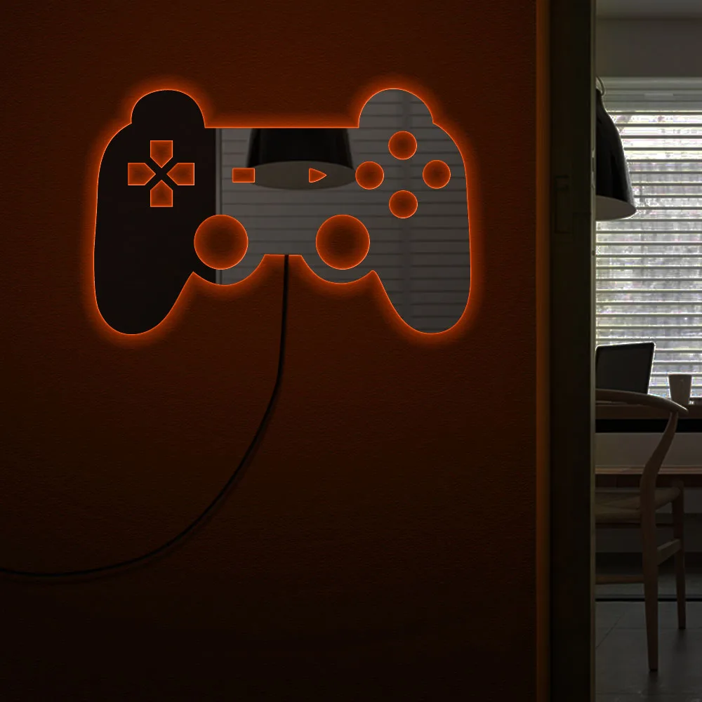 Gamepad controler espelho de parede com retroiluminação