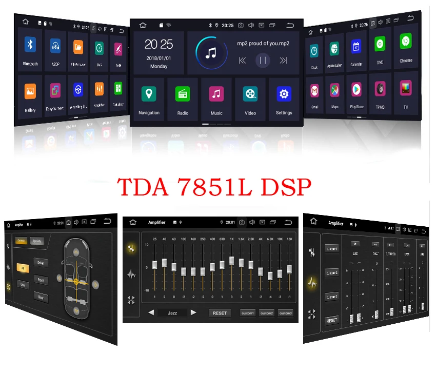 Perfect DSP IPS Android 9.0 2 din CAR DVD For FORD focus Mondeo S-MAX C-MAX Galaxy kuga multimedia player GPS radio stereo auto audi 4