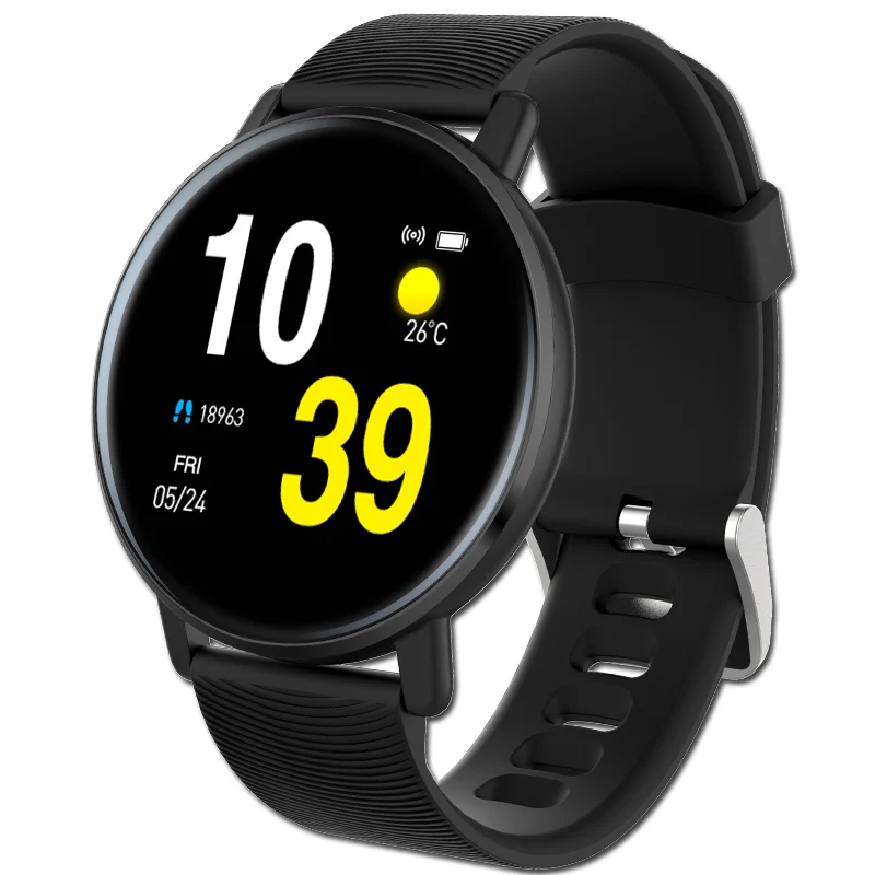 black Wearpai H5 модные мужские часы, цифровые часы с будильником, пульсометр, мониторинг сна, водонепроницаемые, дисплей недели, умные спортивные часы - Цвет: black