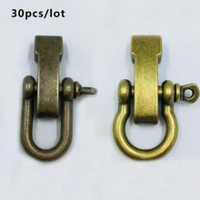 30 шт. высокое качество сплав Регулируемая U& O форма якорь Скоба Открытый выживания веревка Паракорд Браслет Пряжка для спорта на открытом воздухе