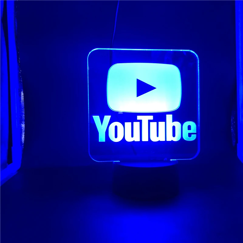 Video Website Youtube Logo App Control 3d Lamp Dropship Lovely Decorative Lovely Christmas For Present Office Nightlight Indoor Led Night Lights Aliexpress