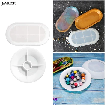 

2Pcs Crystal Epoxy Resin Mold Jewelry Tray Casting Silicone Mould DIY Craft Coaster Soap Dish Ring Holder Jewelry Making Tools