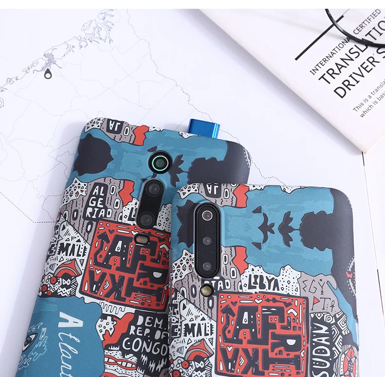 multicolor Africa map Plastic hard shell case For Oneplus 7T Pro 7 Pro 6 6T case cover