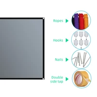 Salange Projector Screen 16:9 Metal Anti Light Curtain Reflective Fabric Cloth For YG300 XGIMI H3 HALO Mogo Xiaomi DLP Projector - Image 4