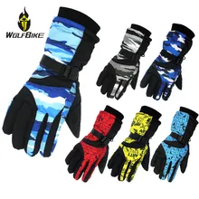 5 водонепроницаемый слой зимние лыжные перчатки для взрослых термо флис скейтборд Теплый Сноуборд гонки спортивные лыжные перчатки оборудование