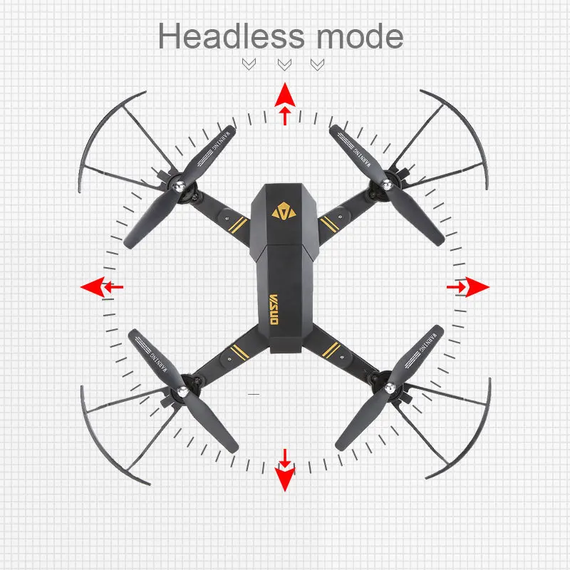Visuo Xs809w Xs809hw Quadcopter Mini Foldable Selfie Drone With Wifi Fpv 0.3mp/2mp Camera Altitude Hold Rc Dron Vs Jjrc H47 E58