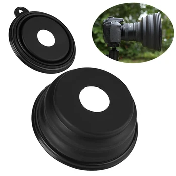 

Reflection-free Collapsible Silicone Lens Hood for Camera Mobile Phone For Images Videos Photographers