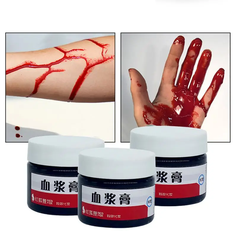 Halloween Fake Blood Face Body Paint Wounds Scars Bruises Cosplay Party Vampire Decorations Supplies Makeup Halloween Fake Blood Face Body Paint Wounds Scars Bruises Cosplay Party Vampire Decorations Supplies Makeup