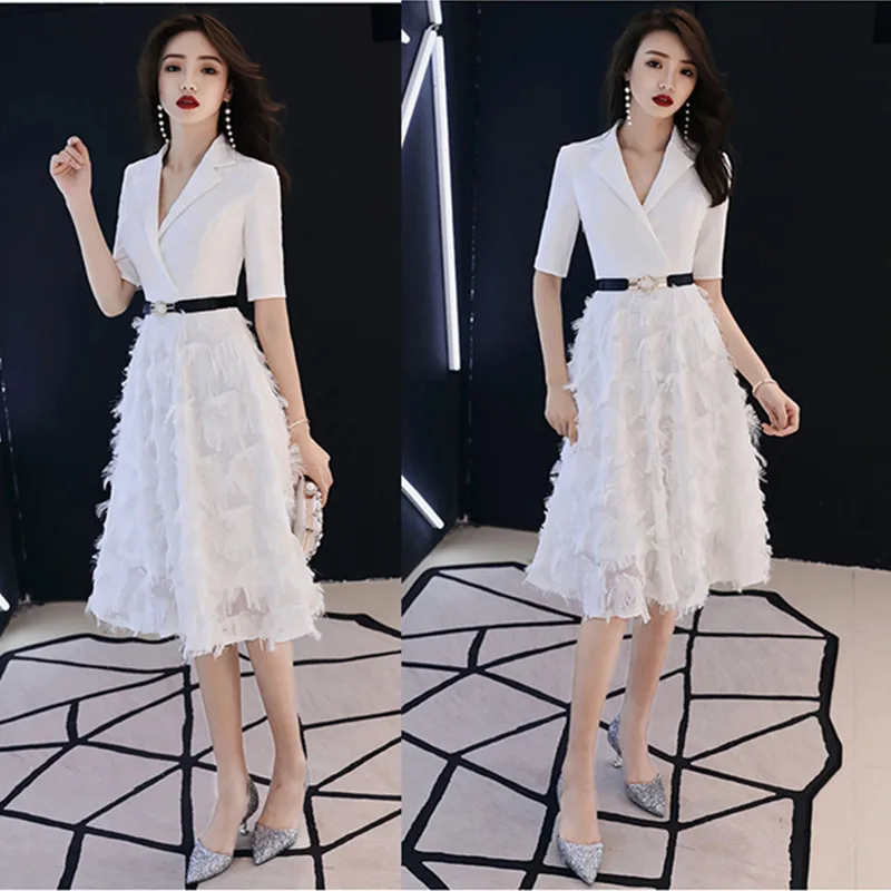 Party Dress Women Simple Office Lady Half Sleeve Elegant One Piece Dress Dresses Aliexpress