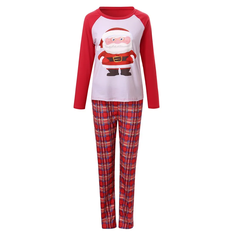 

Family Christmas Pajamas Mom Santa Claus Tops Blouse Pants Family Pajamas Sleepwear Christmas Outfits Set