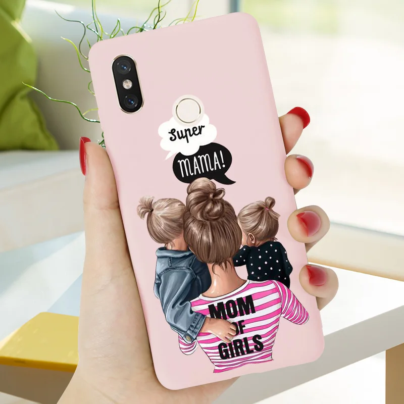 MOM03 Чехол для маленькой девочки Redmi 6A, чехол для Xiaomi Redmi 7A, 8A, 6A, 7 A, Redmi Note, 7, 6, 8 Pro, чехол, карамельный цвет, Силиконовый ТПУ бампер Super Mama - Цвет: MOM03