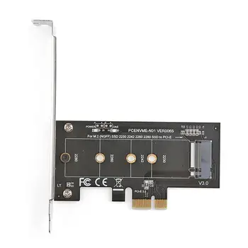 

Converter Adapter PCI-E 3.0 x1 to M.2 NVMe M Key Slot with Low profile bracket for Samsung PM961, 960EVO, SM961, PM951 M2 SSD