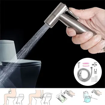 

Hand Held Bidet Faucet Sprayer Stainless Steel Handheld Bidet Spray Shower Toilet Sprayer Gun for Bathroom Cleaning Shower Hose