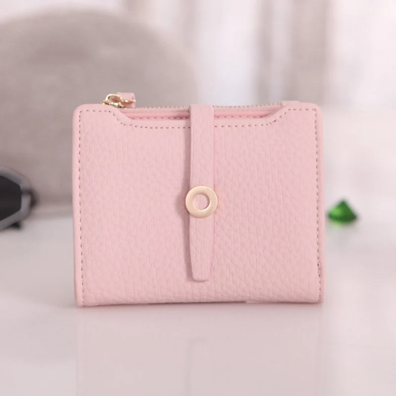 Pink Женский милый маленький кошелек из искусственной кожи для девушек, кошелек для карт, кошелек для монет, XIN-Shipping - Color: Pink