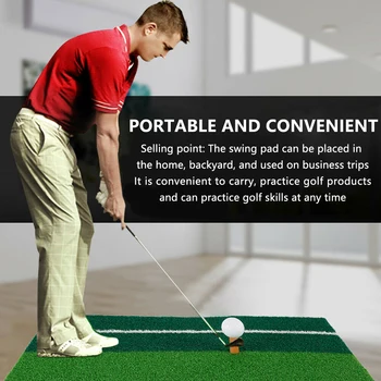 

30x60cm Golf Practice Grass Mat Indoor Training Hitting Pad Backyard with Rubber Tee Outdoor Mini Golf Training Aids Accessories