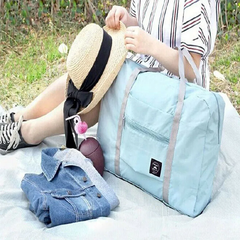 1Pc New Hot Sale Large Casual Waterproof Travel Bag Clothes Capacity Shoulder Bag Foldable Handbag Duffle Bag Durable Travel Bag