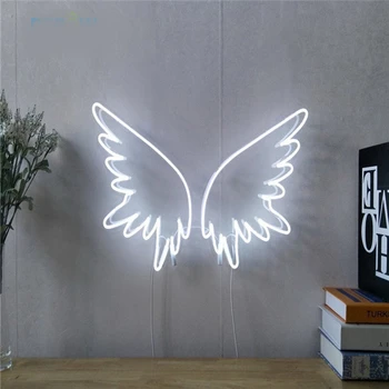 

Custom Made Neon Sign for 12V DC Angel Wings LED Lights Wall Party Wedding Shop Window Restaurant Birthday Decoration