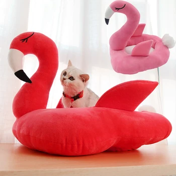

Dog bed soft cotton sleeping bed Flamingo Sleeping Bag Kennel Cat Puppy Sofa Pet Bed House Winter Autumn Warm Mattress Cat Bed